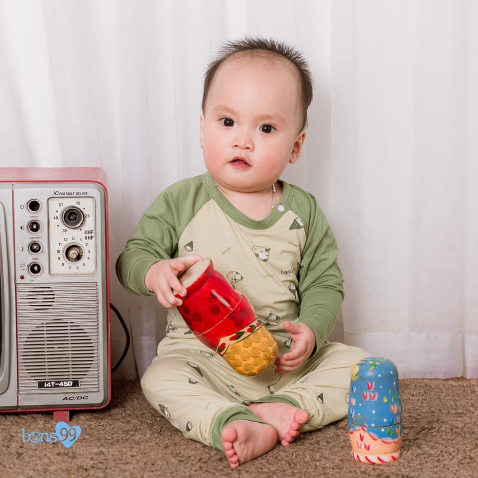 BỘ RAGLAN SỢI TRE - VÀNG CHANH M2,6-9M(7-9KG)