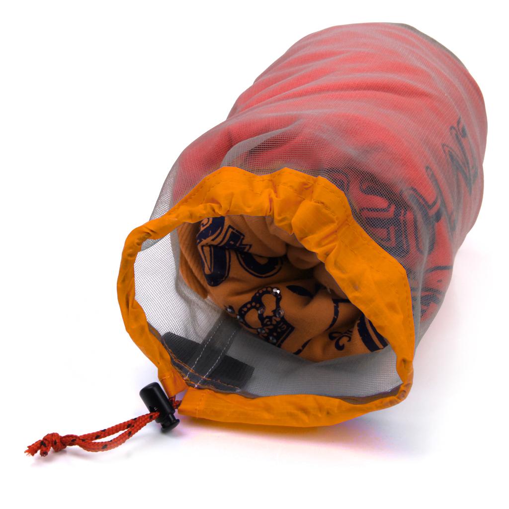 3x Mesh Drawstring Bag Nylon Mesh Bag Storage Bag for Camping Outdoor Sports