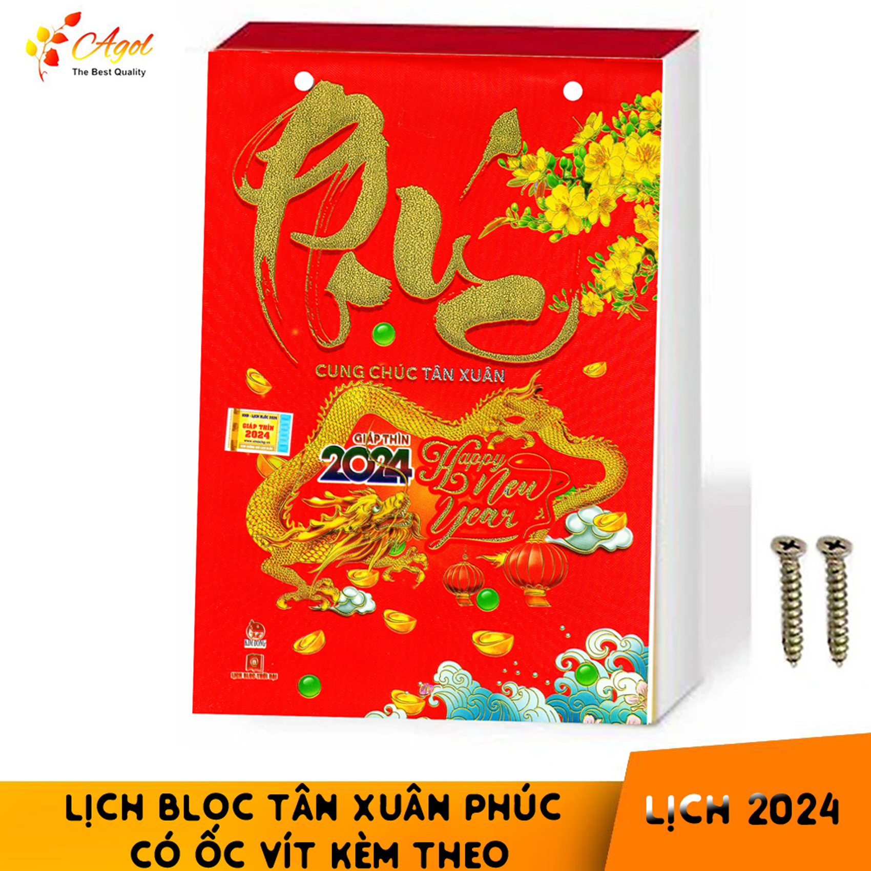Lịch Bloc Cung Chúc Tân Xuân Giáp Thìn 2024 Khổ Giấy Đại