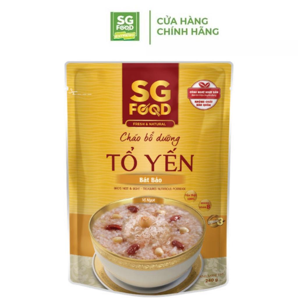 Combo 5 Cháo Bổ Dưỡng Sài Gòn Food 240g (Tổ Yến Cá Hồi, Tổ Yến Hạt Sen, Tổ Yến Bát Bảo, Gà Ác, Bồ Câu)