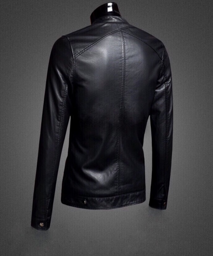 Hình ảnh Áo Khoác Da Nam Đen Black Leather Cao Cấp AKD21