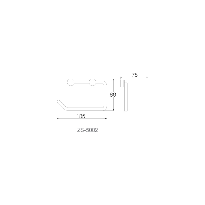 Móc,Lô giấy vệ sinh INOX SUS 304 ZS-5002 