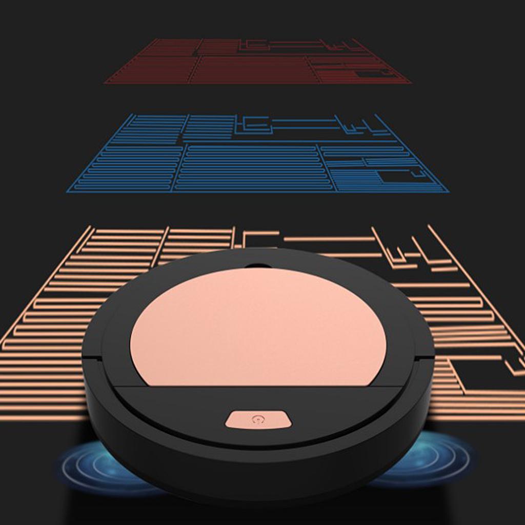 Robot Vacuum Cleaner 3.7V 3W Auto Sweeper for Hard Floors Carpets 1800Pa White