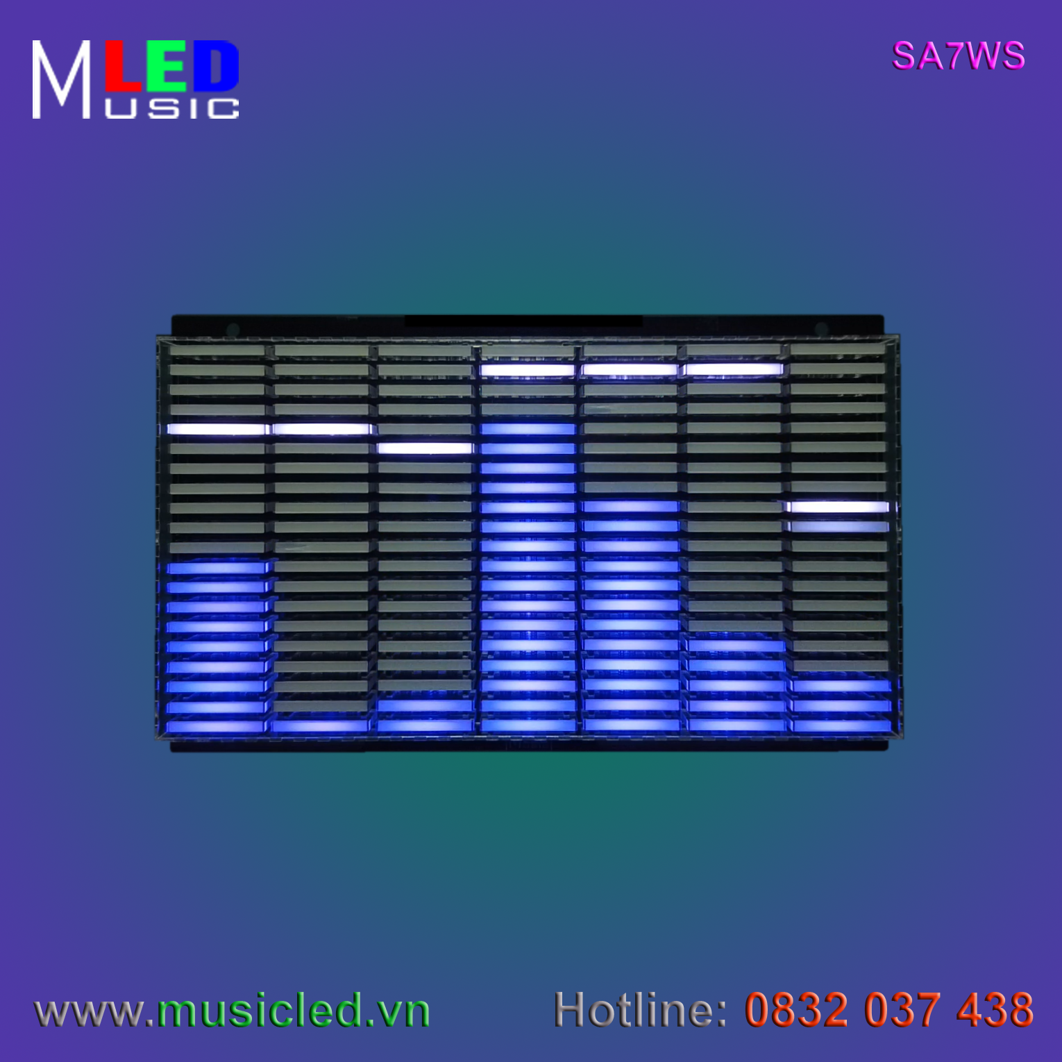 Dàn đèn Music LED nháy theo tần số nhạc 7 cột treo tường