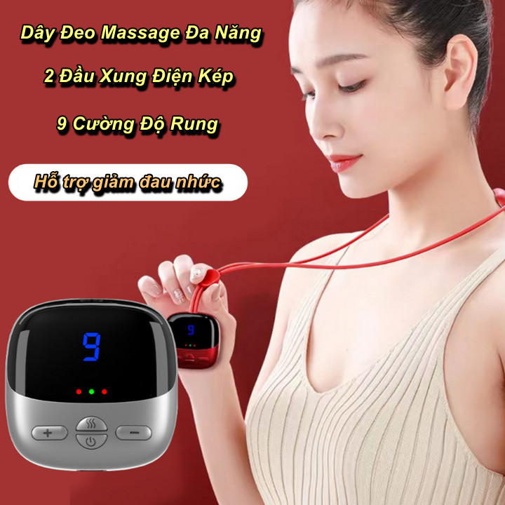 Dây Đeo Massage Đa Năng 2 Đầu Xung Điện Kép Với 9 Cường Độ Rung Hỗ Trợ Giảm Đau - Home and Garden