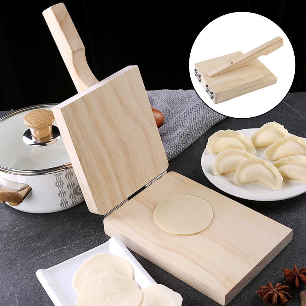 Wooden  Press Dumpling Skin Presser  Pastry Maker Pressing Tool