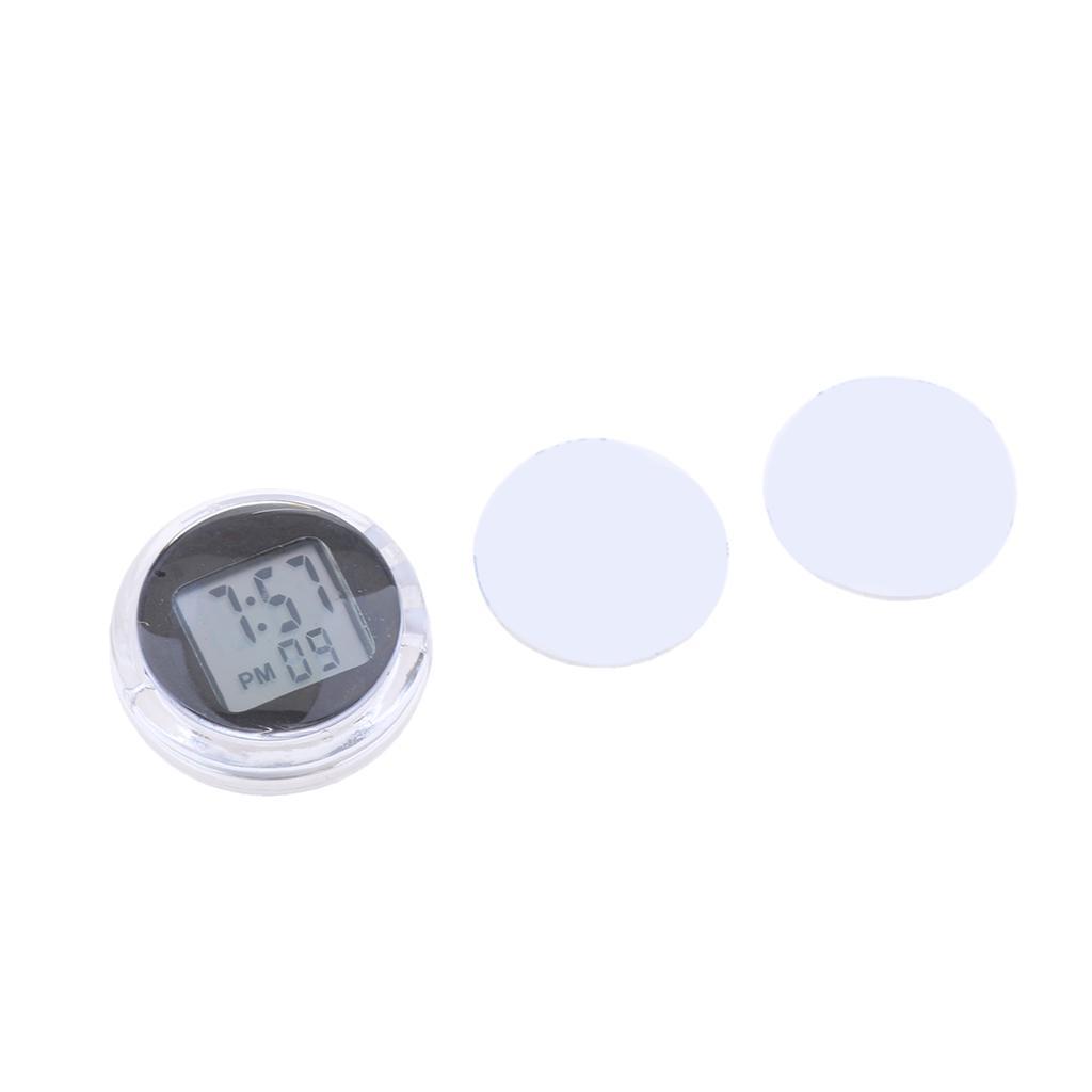 Waterproof Motorcycle Digital Clock Hour Minutes Seconds LED Display Black