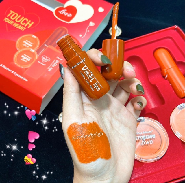 Bộ Trang Điểm Kiss Beauty Đỏ 5 Sản Phẩm Touch Your Heart