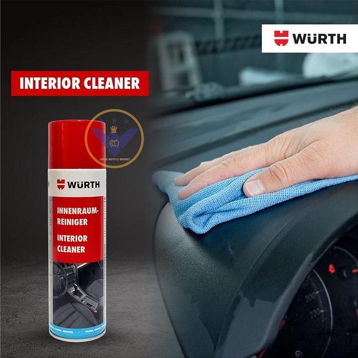 COMBO 2 chai vệ sinh nội thất ô tô Wurth Interior Cleaner dạng bọt hoạt tính - chai 500ml