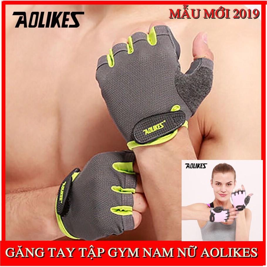 Găng tay tập Gym chính hãng Aolikes 112 cao cấp (đôi) chinhhang