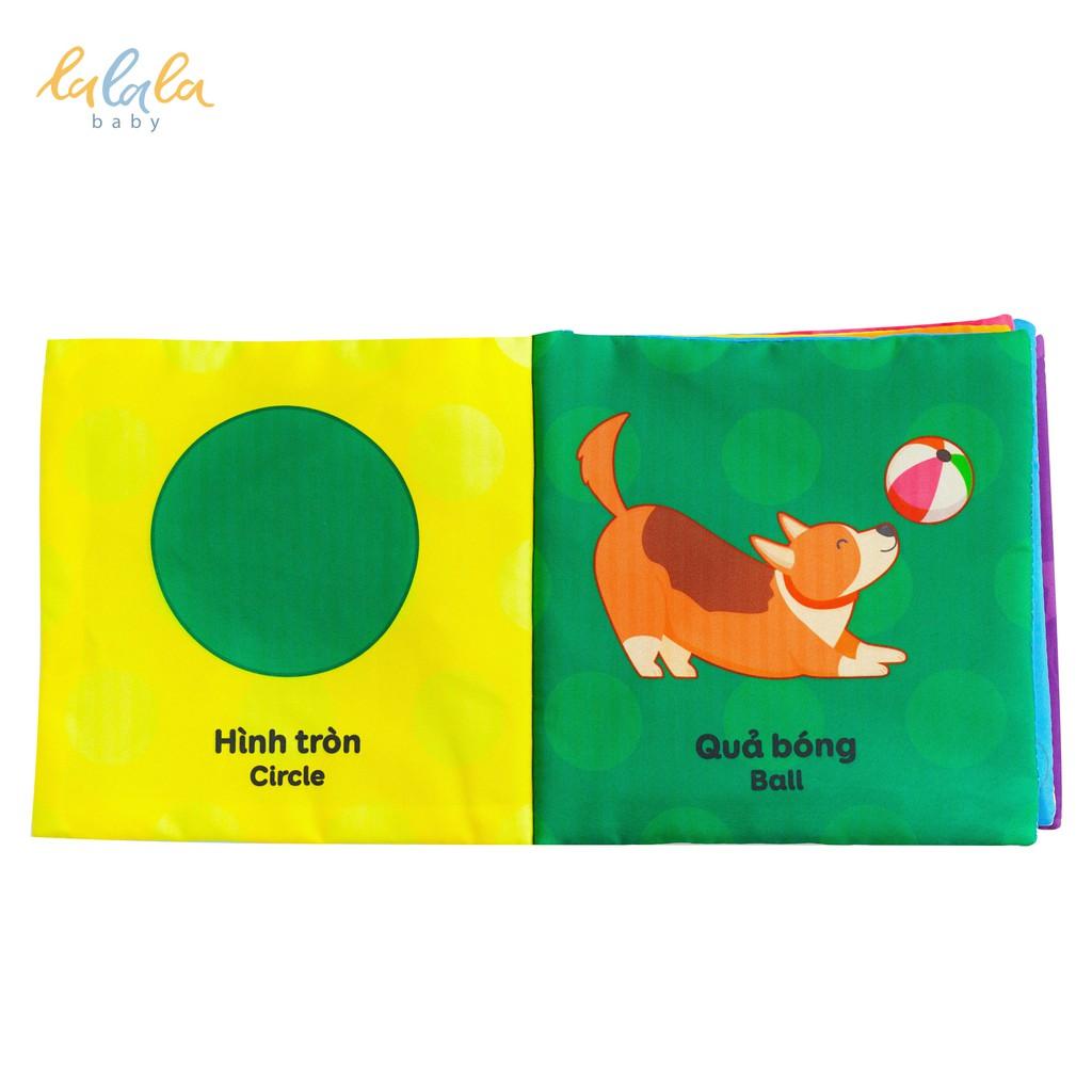 Sách vải Lalala baby, kích thích đa giác quan chủ đề Hình khối, kích thước 15x15cm 12 trang