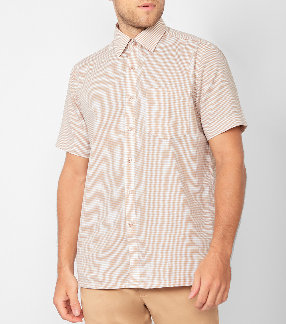 ÁO SƠ MI TAY NGẮN LINEN-V46-014582-BR2