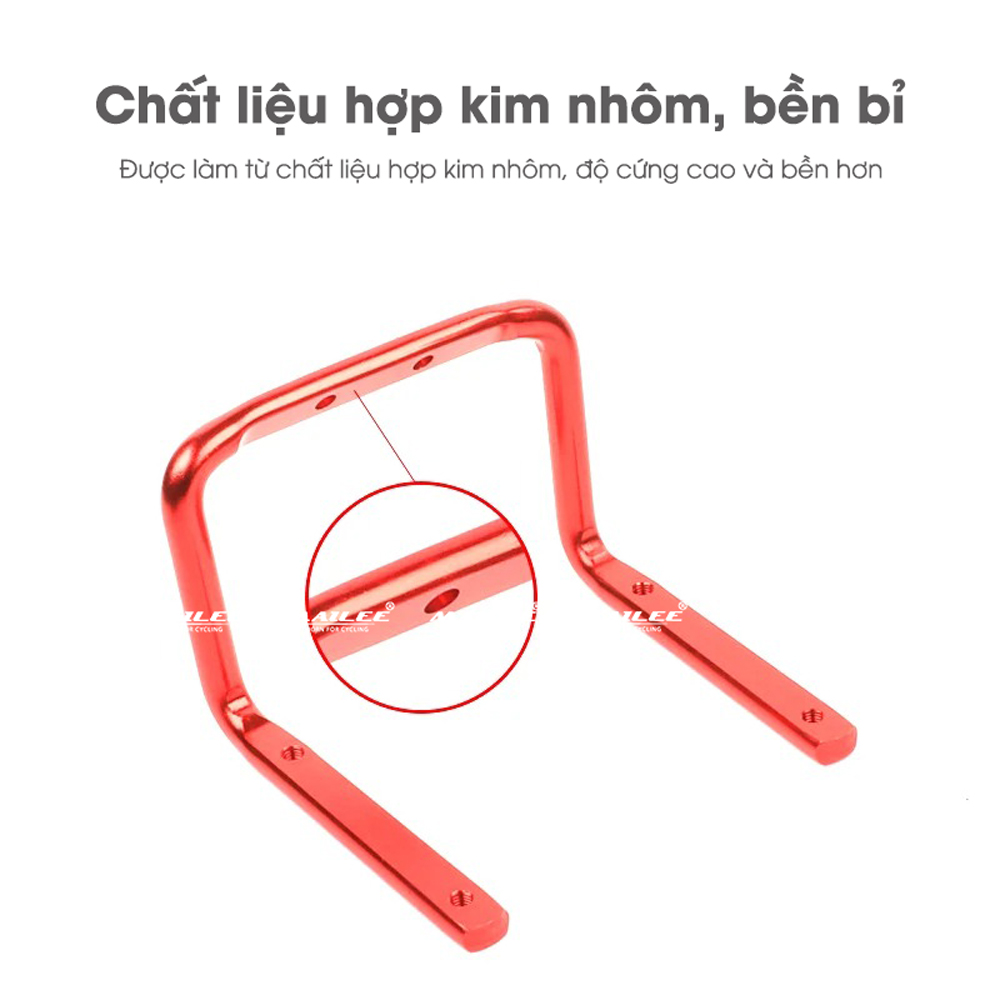 Giá gắn bình nước đôi hợp kim nhôm SSJ-02, giá cố định dưới yên xe đạp mở rộng (không kèm gá bình) phù hợp xe đạp địa hình, xe đua, fixed gear, khung nhôm kèm phụ kiện- Mai Lee
