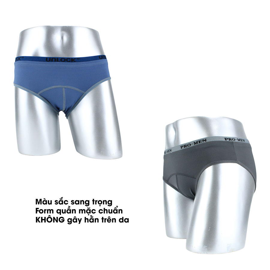 Quần lót nam thun lạnh cao cấp, set 5 quần sịp nam tam giác bản lưng nhỏ, chất vải co giãn và thấm hút tốt