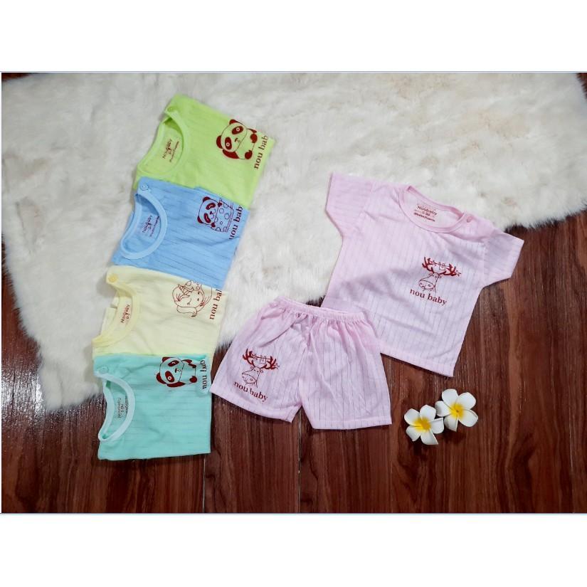 Combo 5 bộ quần áo cotton giấy cho bé mặc hè cực chuẩn