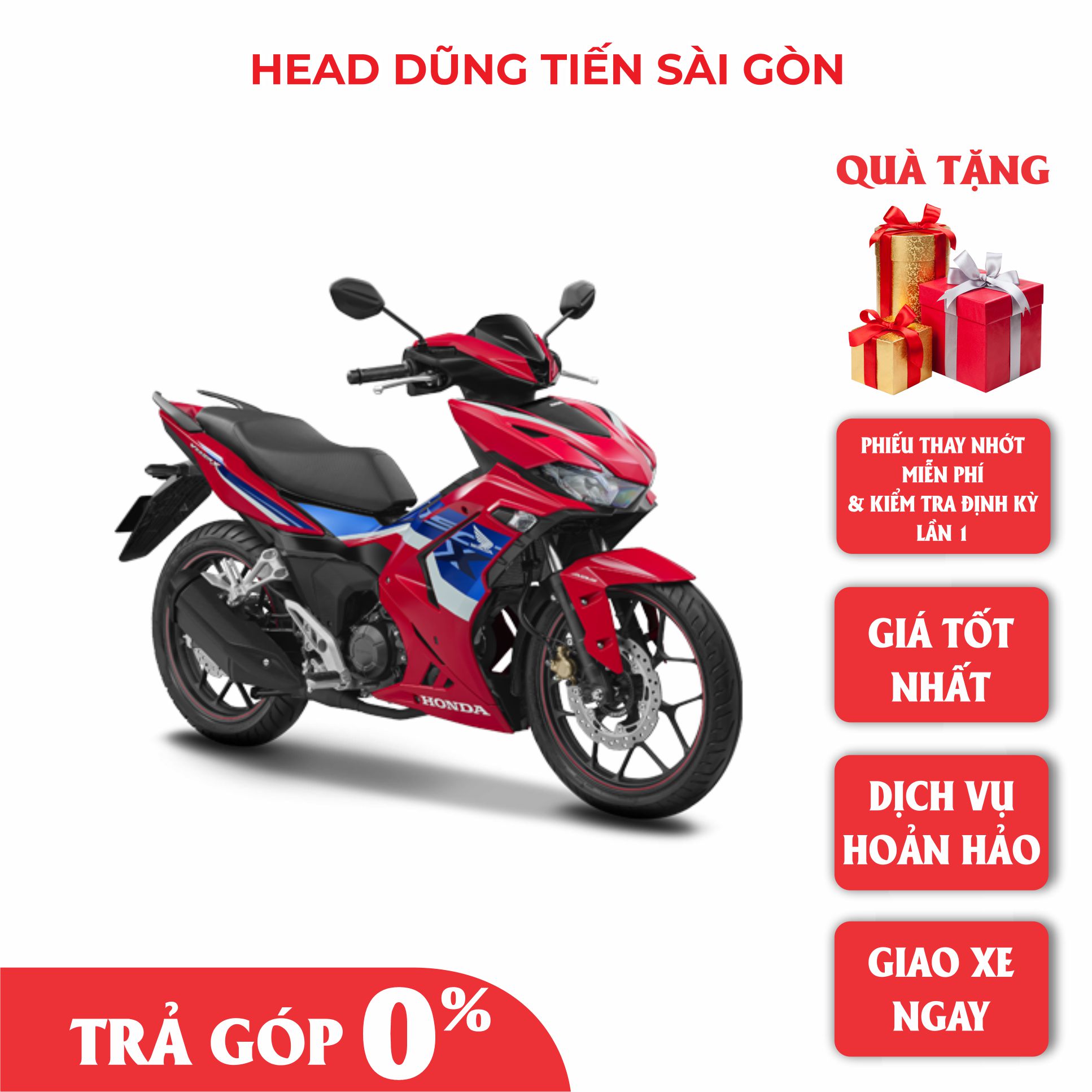 Xe Máy Honda Winner X Thể Thao 2023 - Đỏ đen trắng