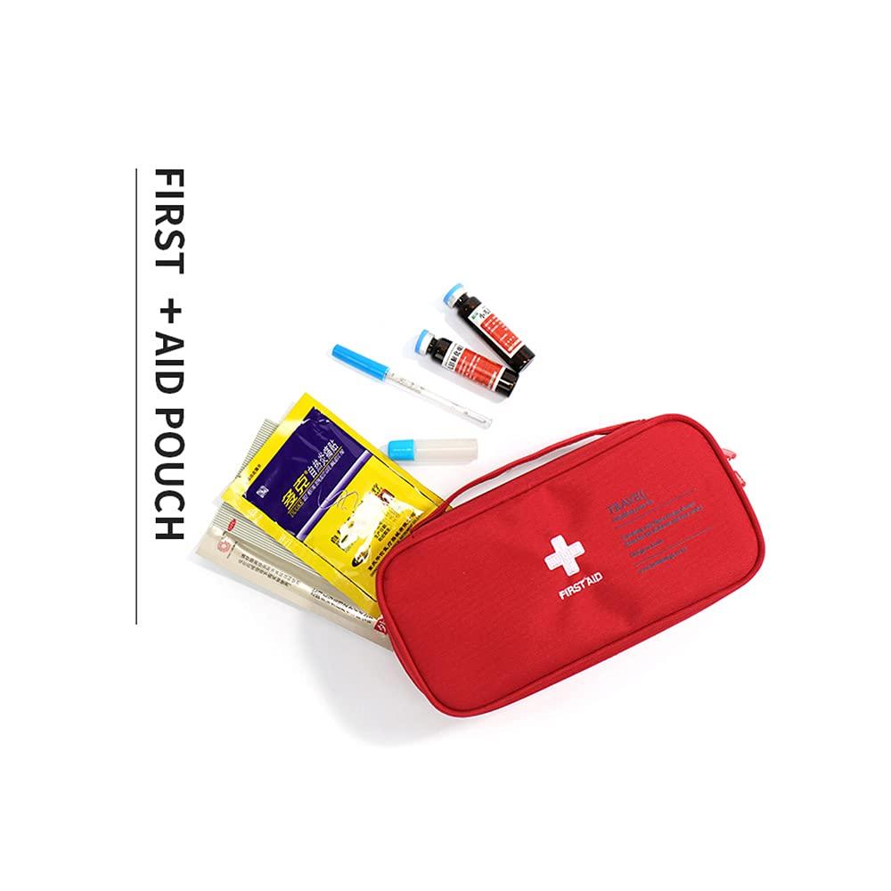 1 Túi sơ cứu an toàn trống rỗng, Không gian Mini Du lịch Mini Mini Du lịch di động, Túi lưu trữ Gói Thuốc trống Red