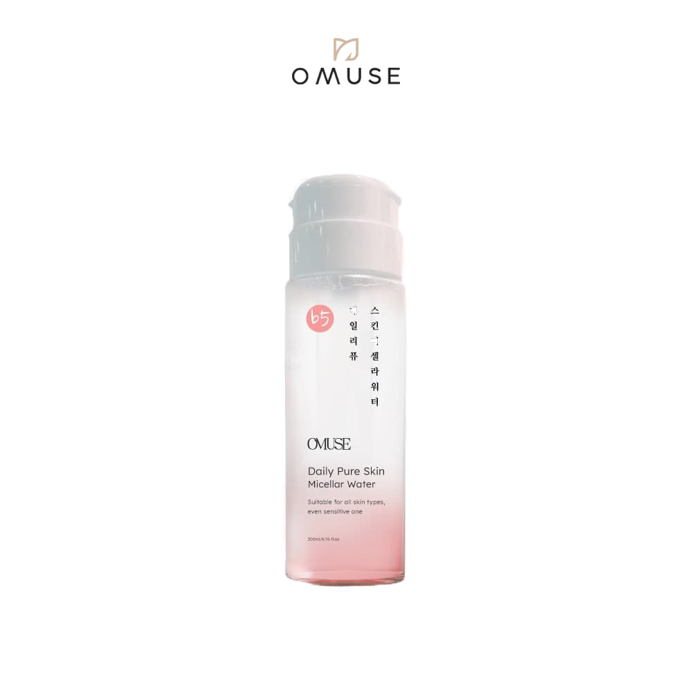Nước tẩy trang O'MUSE - Daily Pure Skin Micellar Water 200ml dạng nắp nhấn, phù hợp mọi loại da