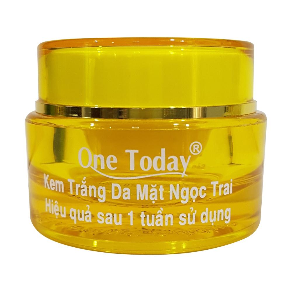 KEM TRẮNG DA MẶT NGỌC TRAI ONE TODAY 20G + TẶNG SỮA RỬA MẶT ONE TODAY