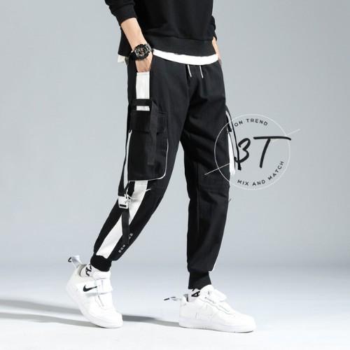 Quần Jogger Kaki Túi Hộp Dây Rút Unisex Phong Cách
