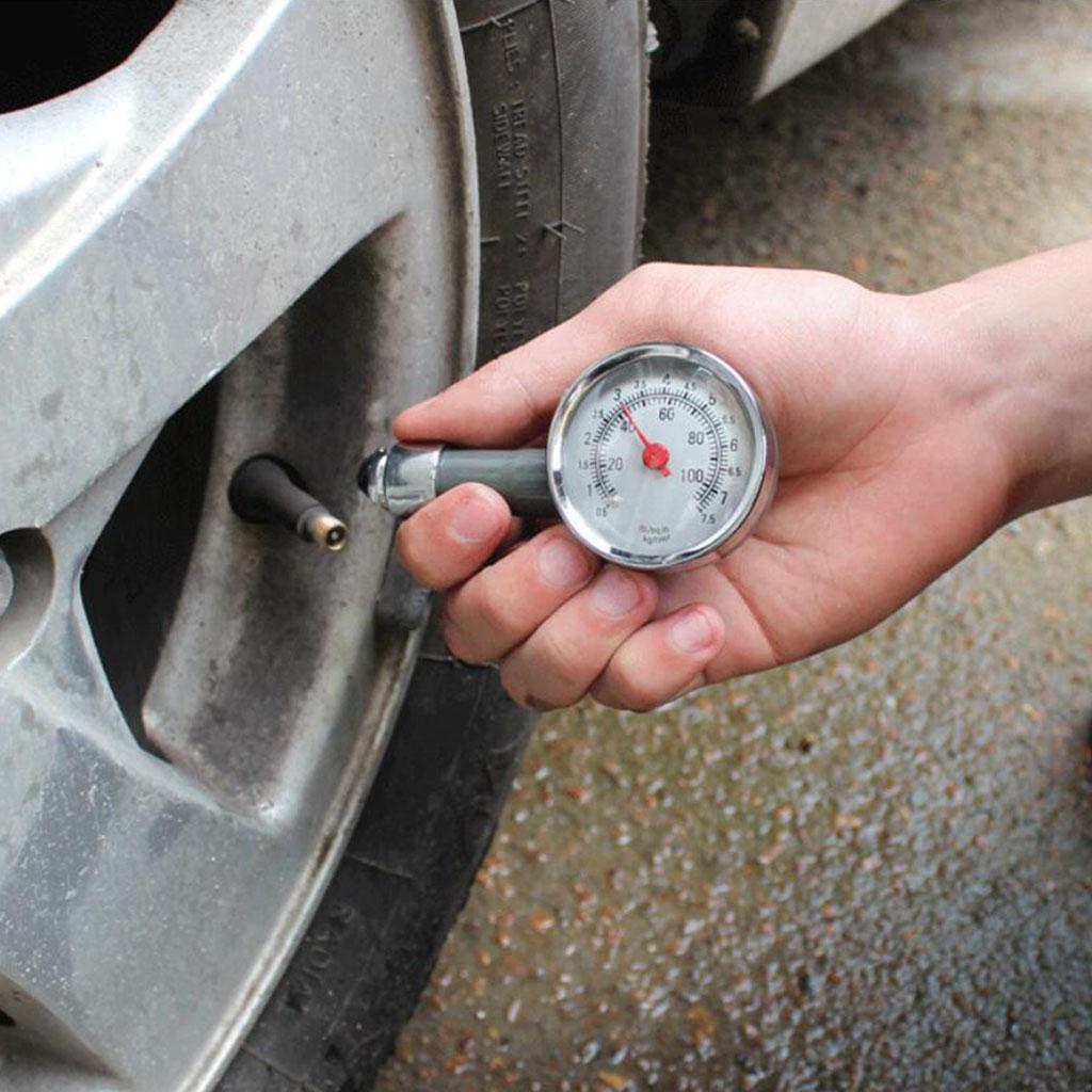 Tire Pressure Gauge Easy to Read Auto Tire Dial Gauge Meter Zinc Alloy