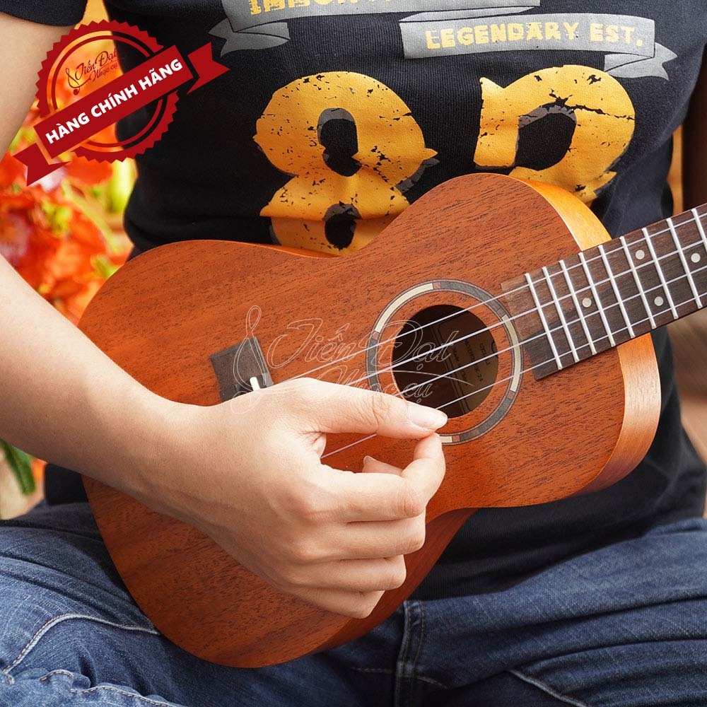 Đàn Ukulele Concert CHARD UK-24M, Mặt Đàn Gỗ Nato, Màu Nâu Gỗ, Dễ Chơi