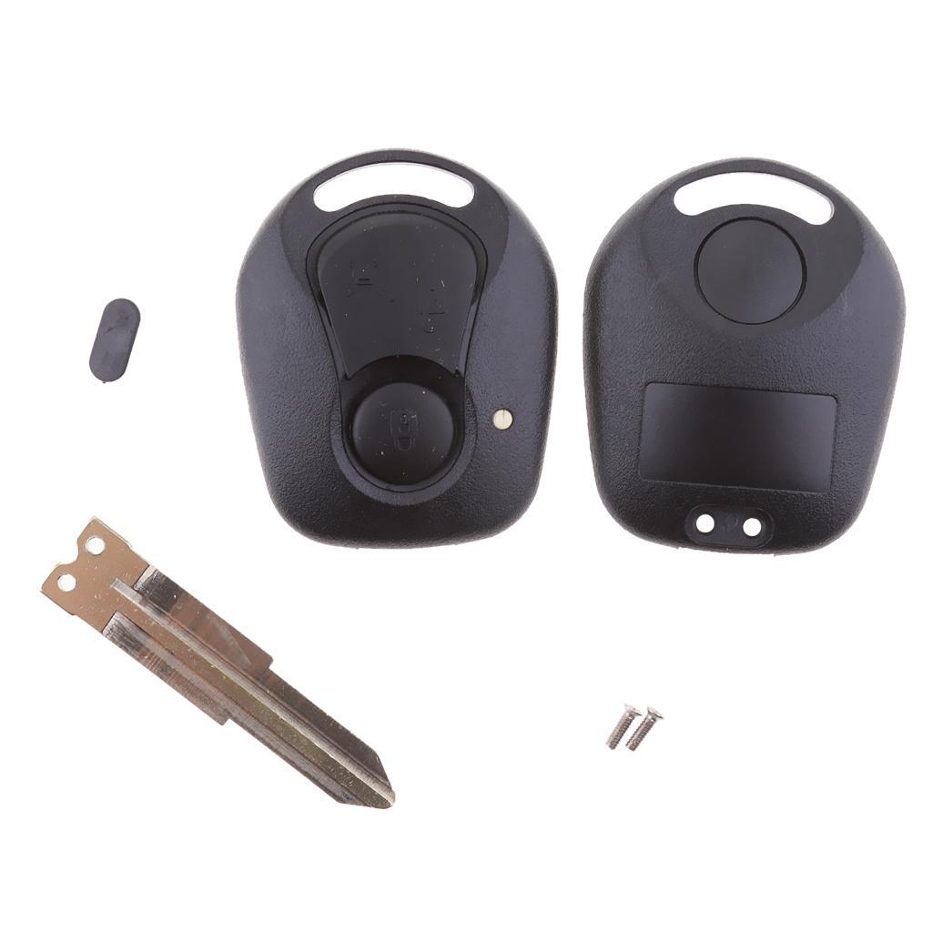Two Car Remote Key Case Cover Fob 2 Buttons Replacement Black