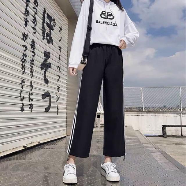 Quần joggers nữ ba sọc ống rộng chất siêu đẹp