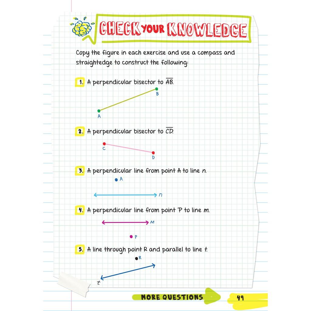 Sách Everything you need to ace Geometry, Sổ tay hình học , tổng hợp kiến thức từ lớp 8 đến lớp 12