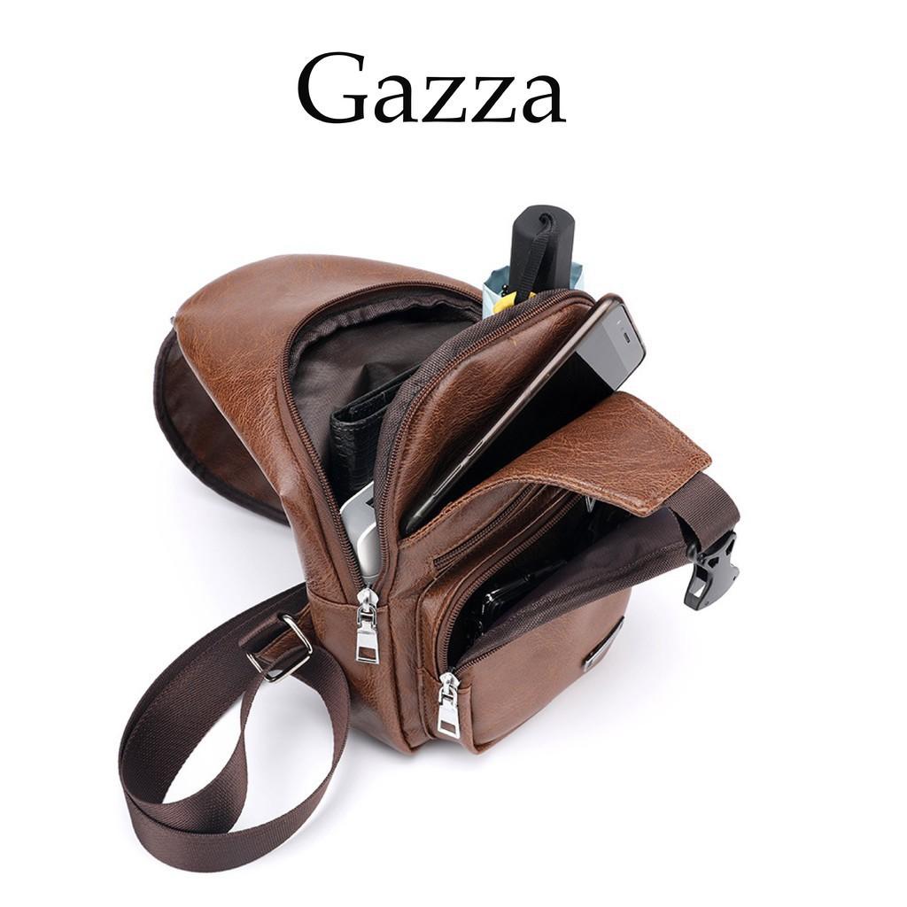 Túi Đeo Chéo Da Xịn Không Nổ, balo Nam Thời Trang Đi Học Cao Cấp Có Cổng Sạc Điện Thoại