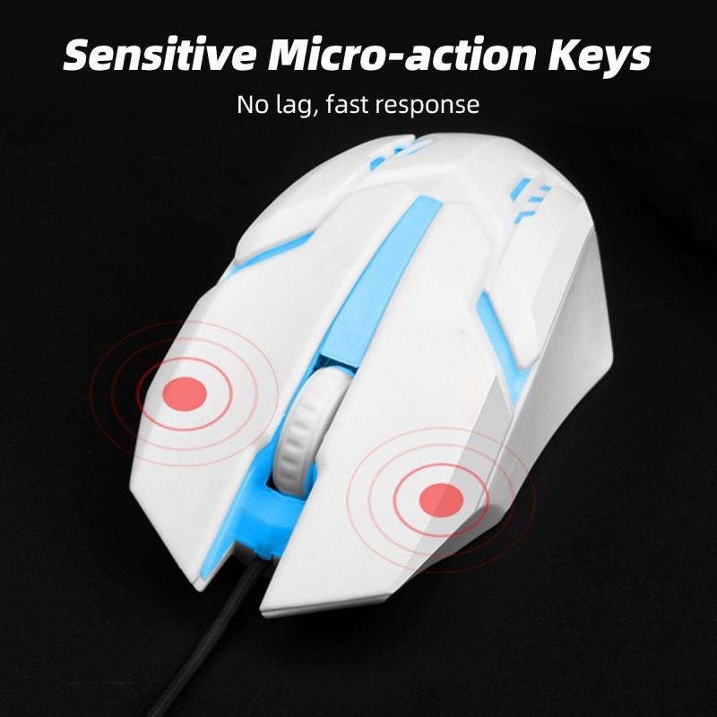 Chuột quang chơi game ANKNDO có dây tích hợp và đèn nền 7 màu RGB không gây tiếng ồn dành cho laptop và PC