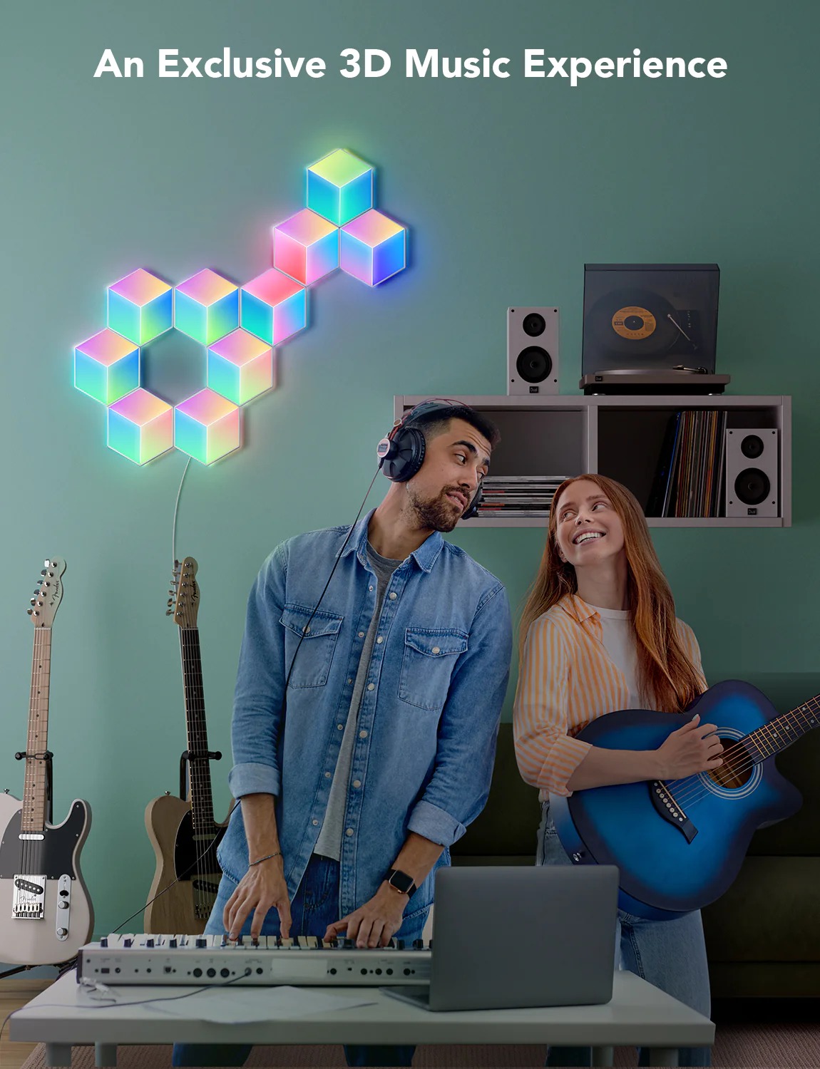 Đèn LED lục giác Govee Glide Hexa Pro LED Light Panels H6066 | Thiết kế độc đáo, hiện đại, thông minh