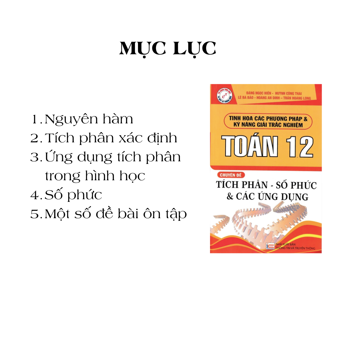 Sách toán 12: Tích phân, số phức và các ứng dụng