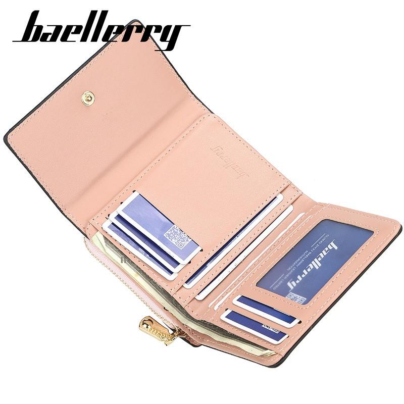 Ví Bóp Nữ Ngắn Cầm Tay Chính Hãng BAELLERRY Nhiều Ngăn Đựng Thẻ Siêu Bền Siêu Đẹp BR10 - Mozuno