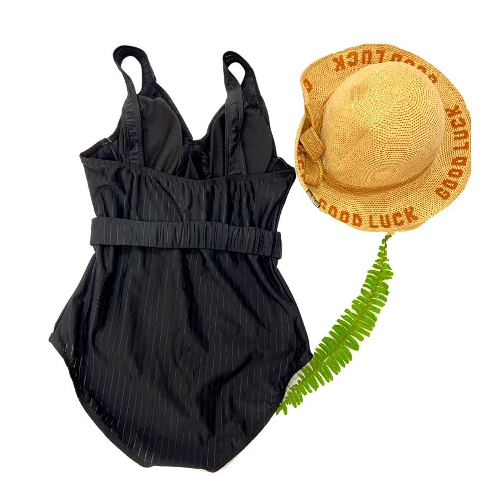 Bikini, Đồ Bơi Đi Biển Một Mảnh Thân Liền Khoen Gỗ Vuông Sexy LT-022