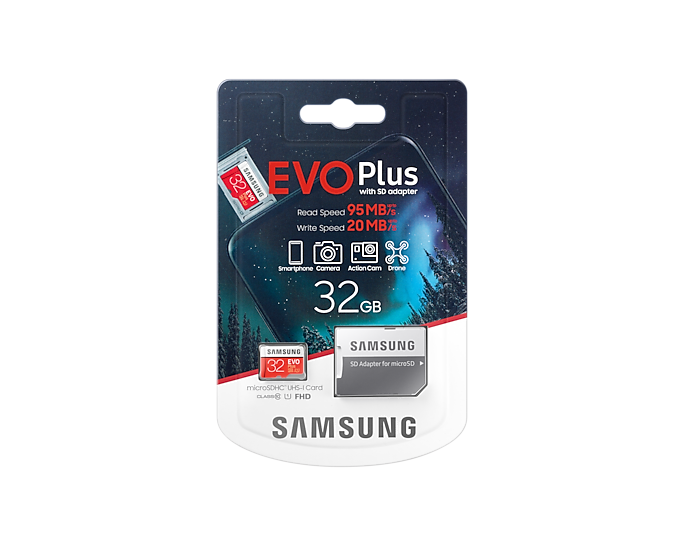 Thẻ nhớ MicroSD Samsung Evo Plus tốc độ tối đa 130MB/s dung lượng 32GB/64GB/128GB/ 256GB/512GB chính hãng