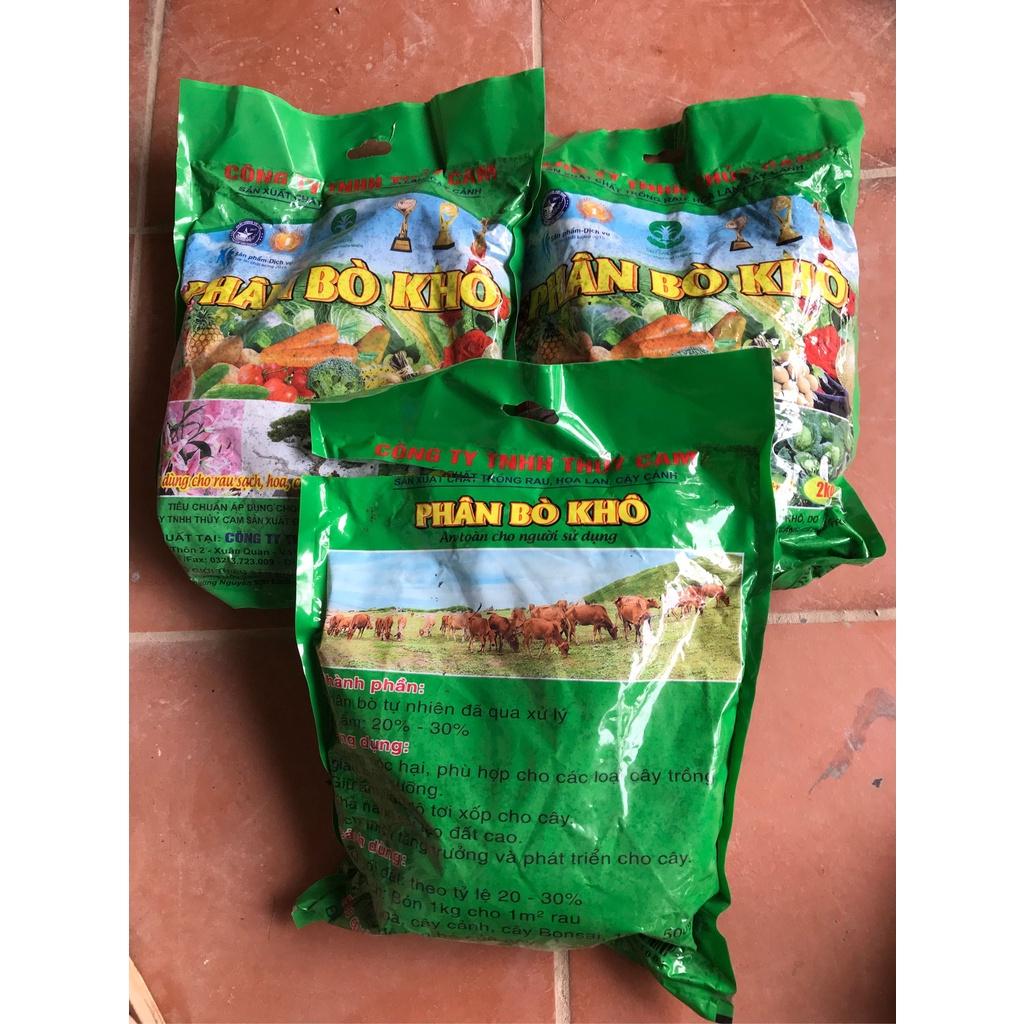 PHÂN BÒ KHÔ HỮU CƠ LÀM XỐP ĐẤT BÓN CÂY CẢNH-2KG