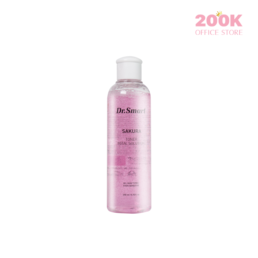 Nước cân bằng da Toner Dr.Smart Sakura ẩm mịn căng bóng giúp da sáng khỏe 200ml