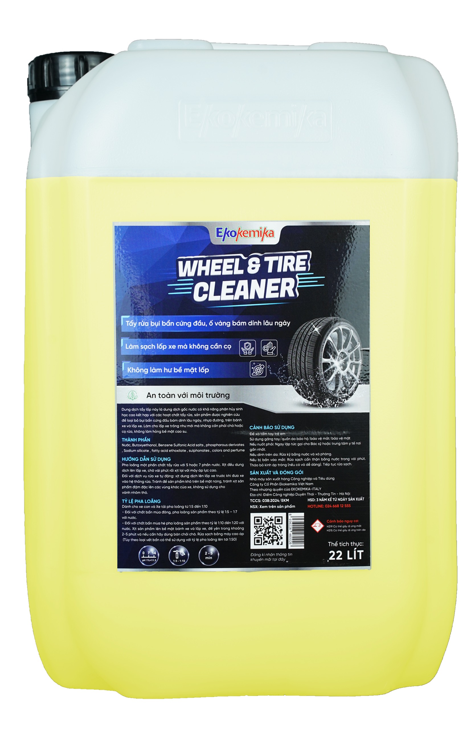 DUNG DỊCH TẨY LỐP XE EKOKEMIKA WHEEL&amp;TIRE CLEANER - 22L