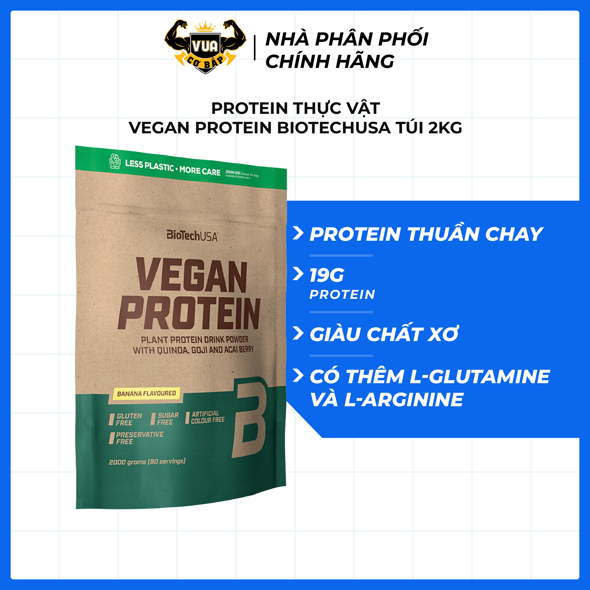 Protein Thực Vật – Vegan Protein BiotechUSA Túi 2KG