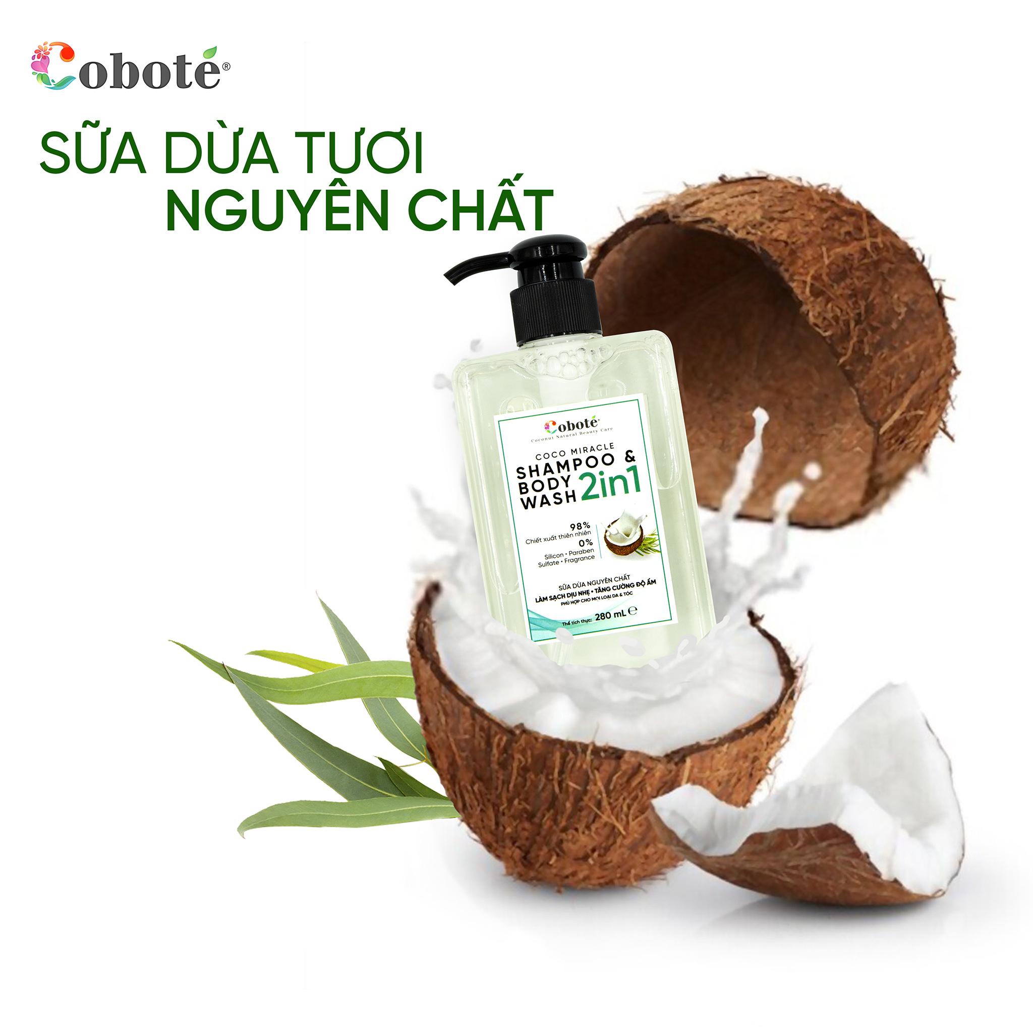 Cobote - Dầu Tắm Gội Toàn Thân 2IN1, Làm Sạch Và Thư Giãn Cơ Thể 280ML