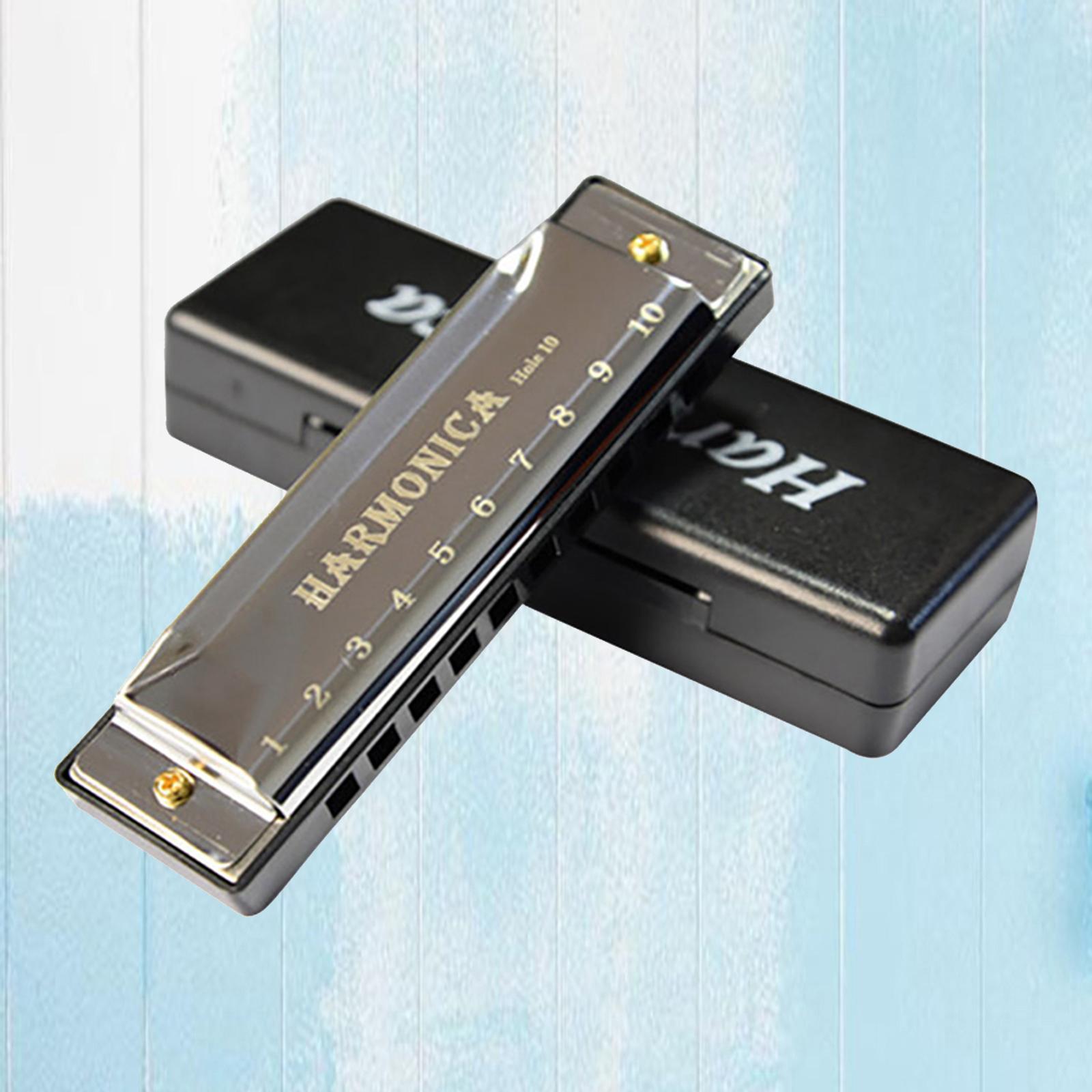Blues Harmonica Diatonic Harp Mouth Organ 10 Hole Musical Instrument