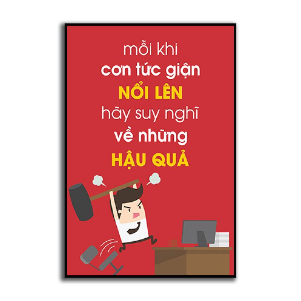 Tranh Slogan Khi tức giận hãy suy nghĩ hậu quả DL-81