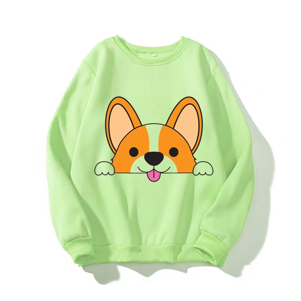 ÁO SWEATER IN CÚN SHIBA SIÊU CUTE