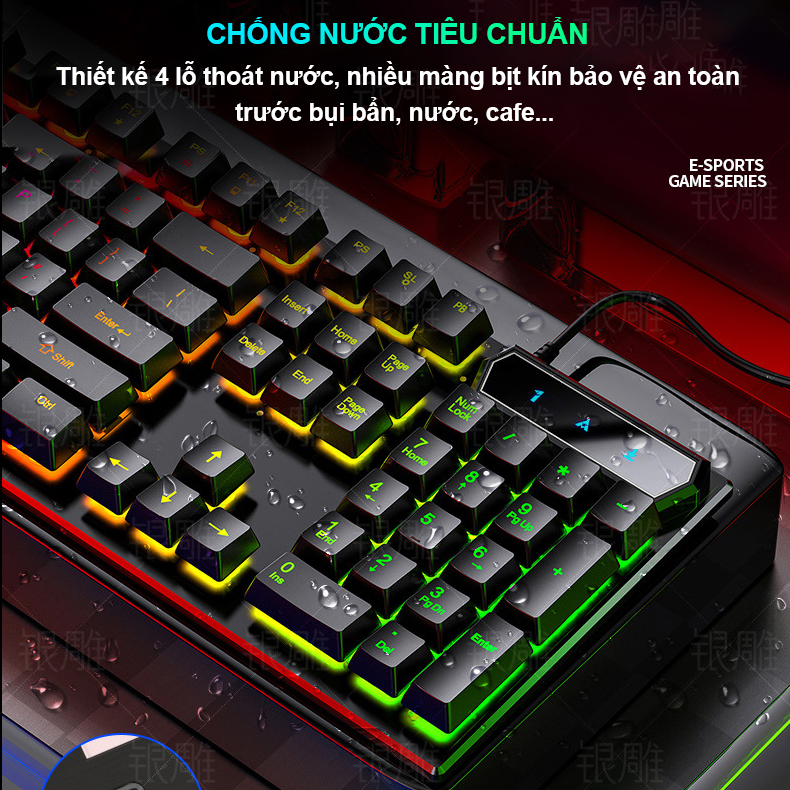 Bàn Phím Máy Tính Gaming RGB SIDOTECH V4 Dòng Bàn Phím Có Dây Chơi Game Chuyên Nghiệp Chế Độ LED RGB Cầu Vồng, Chống Nước, Gõ Phím Nhanh Chính Xác Thuộc Loại Bàn Phím Máy Tính Văn Phòng Gaming Esport Giá Rẻ - Hàng Chính Hãng