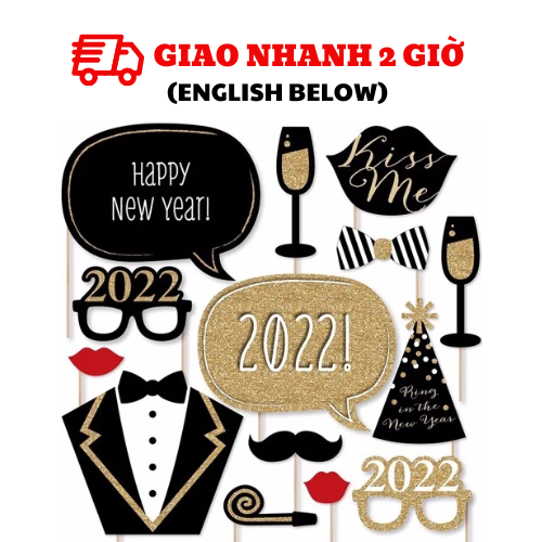 Bộ Photo Props Happy New Year 14 cái cbhp50