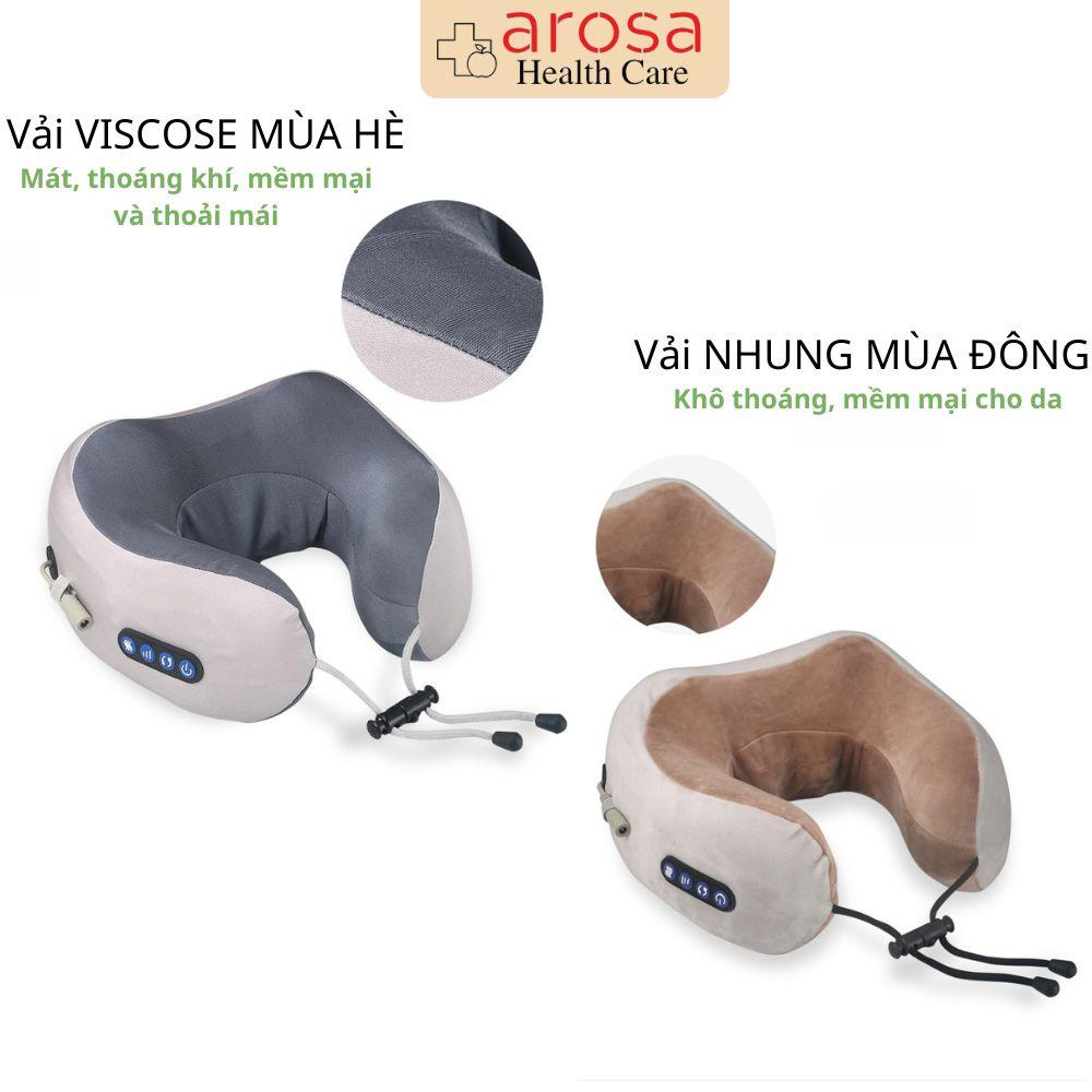 Gối Mát-Xa Cổ Vai Gáy Chữ U, Mát-xa Hồng Ngoại, Giúp Giảm Đau Nhức, Hỗ Trợ Trị Liệu, Bảo Hành 12 Tháng