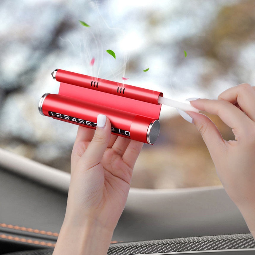 Hộp ghi số điện thoại, kiêm búa thoát hiểm và kèm sáp thơm