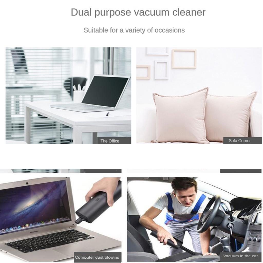 2 in1 Electric Portable Cordless Air Duster For Home Computer Cleaning Gray