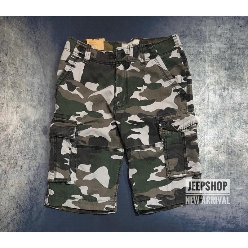 Quần ngắn_short kaki túi hộp dã ngoại_du lịch - Camo Trắng